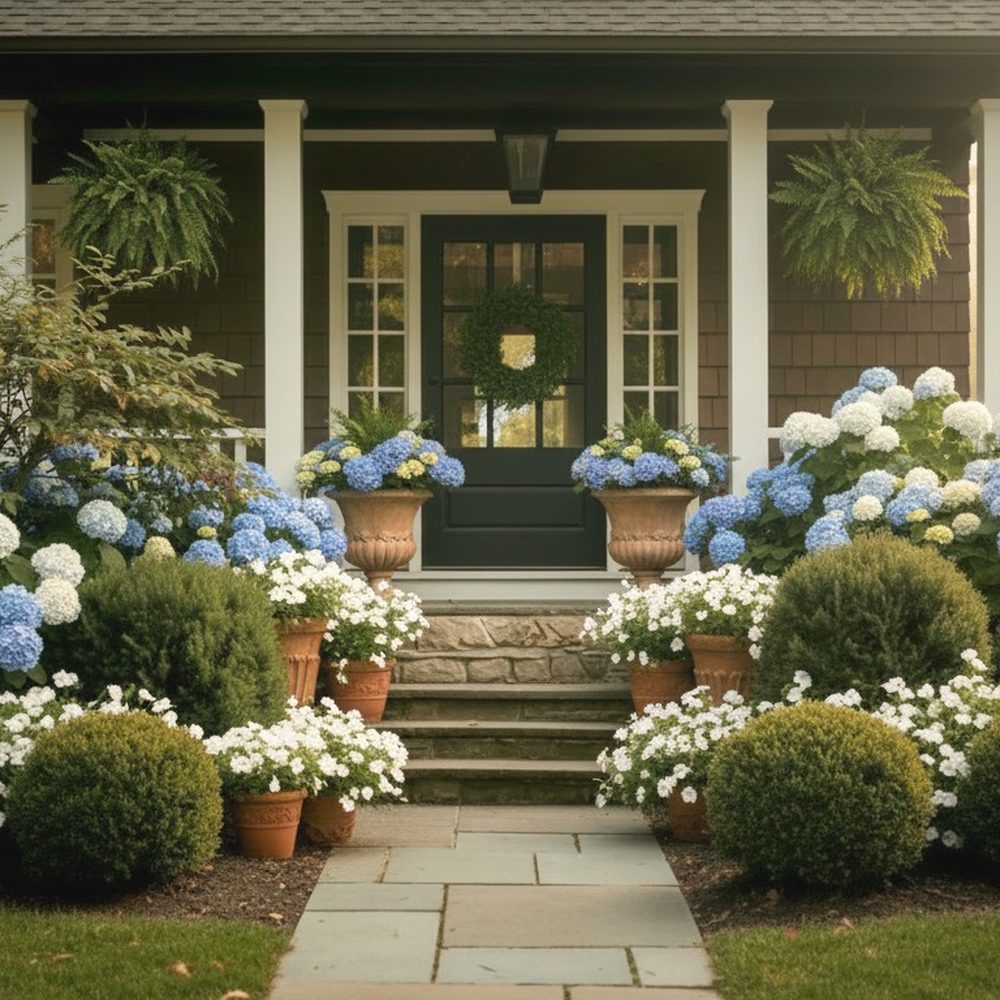 A porch styled for summer